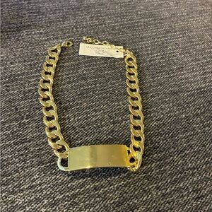 Uncommon James Shiny Gold ID Plate Chocker Chain Necklace